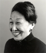Black and white photograph of author Cathy Bao Bean